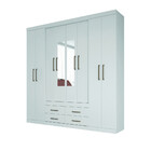 Guarda Roupa 8 Portas 4 Gavetas Com Espelho Santos Andirá Náp