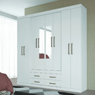 Guarda Roupa 8 Portas 4 Gavetas Com Espelho Santos Andirá Náp