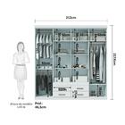 Guarda Roupa 8 Portas 4 Gavetas Com Espelho Santos Andirá Náp