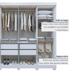 Guarda-roupa 8 Portas 4 Gavetas Com Pé Andara Soft Branco