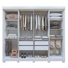 Guarda-roupa 8 Portas 4 Gavetas Com Pé Andara Soft Branco