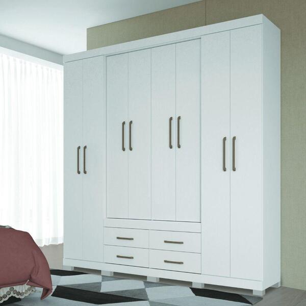 Guarda Roupa 8 Portas 4 Gavetas Com Pés Santos Andirá