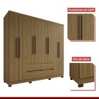Guarda Roupa 8 Portas 4 Gavetas Externas Verona Imop Nogal