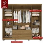 Guarda Roupa 8 Portas 4 Gavetas Externas Verona Imop Nogal