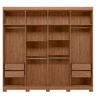 Guarda-roupa 8 Portas 4 Gavetas Master New Com Espelho E Pés