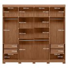 Guarda-roupa 8 Portas 4 Gavetas Master New Com Espelho E Pés