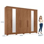 Guarda-roupa 8 Portas 4 Gavetas Master New Com Espelho E Pés