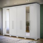 Guarda-roupa 8 Portas 4 Gavetas Master New Com Espelho E Pés