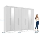 Guarda-roupa 8 Portas 4 Gavetas Master New Com Espelho E Pés