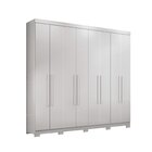 Guarda-roupa 8 Portas 4 Gavetas Master New Com Pés Branco