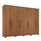 Guarda-roupa 8 Portas 4 Gavetas Master New Com Pés Jatoba