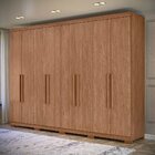 Guarda-roupa 8 Portas 4 Gavetas Master New Com Pés Jatoba