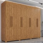 Guarda-roupa 8 Portas 4 Gavetas Milano Cinamomo