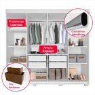 Guarda-roupa 8 Portas 4 Gavetas Milão Imop Móveis Branco Neve