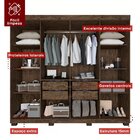 Guarda-roupa 8 Portas 4 Gavetas Milão Imop Móveis Wengue Natu