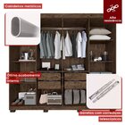 Guarda-roupa 8 Portas 4 Gavetas Milão Imop Móveis Wengue Natu