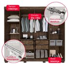 Guarda-roupa 8 Portas 4 Gavetas Milão Imop Móveis Wengue Natu
