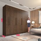 Guarda-roupa 8 Portas 4 Gavetas Milão Imop Móveis Wengue Natu
