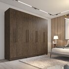 Guarda-roupa 8 Portas 4 Gavetas Milão Imop Móveis Wengue Natu