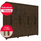 Guarda-roupa 8 Portas 4 Gavetas Milão Imop Móveis Wengue Natu