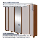 Guarda-roupa 8 Portas 6 Gavetas 100% Mdf Com Espelho E Pés Er