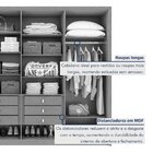 Guarda-roupa 8 Portas 6 Gavetas 100% Mdf Com Espelho Ergon