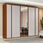 Guarda-roupa 8 Portas 6 Gavetas 100% Mdf Com Espelho Ergon Fr