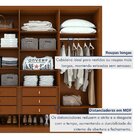 Guarda-roupa 8 Portas 6 Gavetas 100% Mdf Com Espelho Ergon Fr