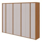 Guarda-roupa 8 Portas 6 Gavetas 100% Mdf Ergon Amêndoa Clean/