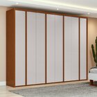 Guarda-roupa 8 Portas 6 Gavetas 100% Mdf Ergon Frassino/off W