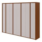 Guarda-roupa 8 Portas 6 Gavetas 100% Mdf Ergon Frassino/off W