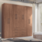 Guarda Roupa 8 Portas 6 Gavetas Casal Turim Jabotá