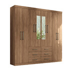 Guarda Roupa 8 Portas 6 Gavetas Com Espelhos Liverpool Santos