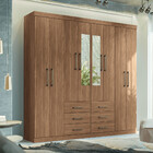 Guarda Roupa 8 Portas 6 Gavetas Com Espelhos Liverpool Santos