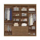 Guarda Roupa 8 Portas 6 Gavetas Com Espelhos Liverpool Santos