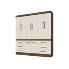 Guarda Roupa 8 Portas 6 Gavetas Mara Jequitibá/off White
