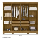 Guarda Roupa 8 Portas  4 Gavetas 2 36m  Moval Diplomata Freij