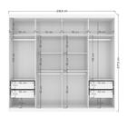 Guarda Roupa 8 Portas Alan Branco