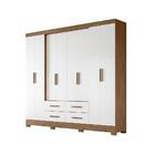 Guarda Roupa 8 Portas Chicago Naturale Branco