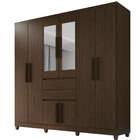 Guarda-roupa 8 Portas Com Espelho 2 Gavetas Master Top Imop M