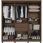 Guarda-roupa 8 Portas Com Espelho 2 Gavetas Master Top Imop M