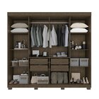 Guarda-roupa 8 Portas Com Espelho 4 Gavetas Milano Cacau