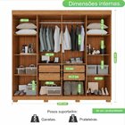 Guarda-roupa 8 Portas Com Espelho 4 Gavetas Milano Cinamomo