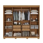 Guarda-roupa 8 Portas Com Espelho 4 Gavetas Milano Cinamomo/o