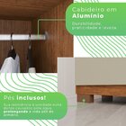 Guarda-roupa 8 Portas Com Espelho 4 Gavetas Milano Cinamomo/o