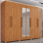 Guarda Roupa 8 Portas Com Espelho 4 Gavetas Milano Imop Móveis