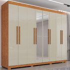 Guarda Roupa 8 Portas Com Espelho 4 Gavetas Milano Imop Móveis