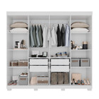 Guarda Roupa 8 Portas Com Espelho 4 Gavetas Milano Imop Móveis