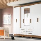 Guarda Roupa 8 Portas Com Espelho Chicago Naturale Branco