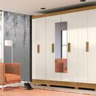 Guarda Roupa 8 Portas Com Espelho Superagui Freijó Off White